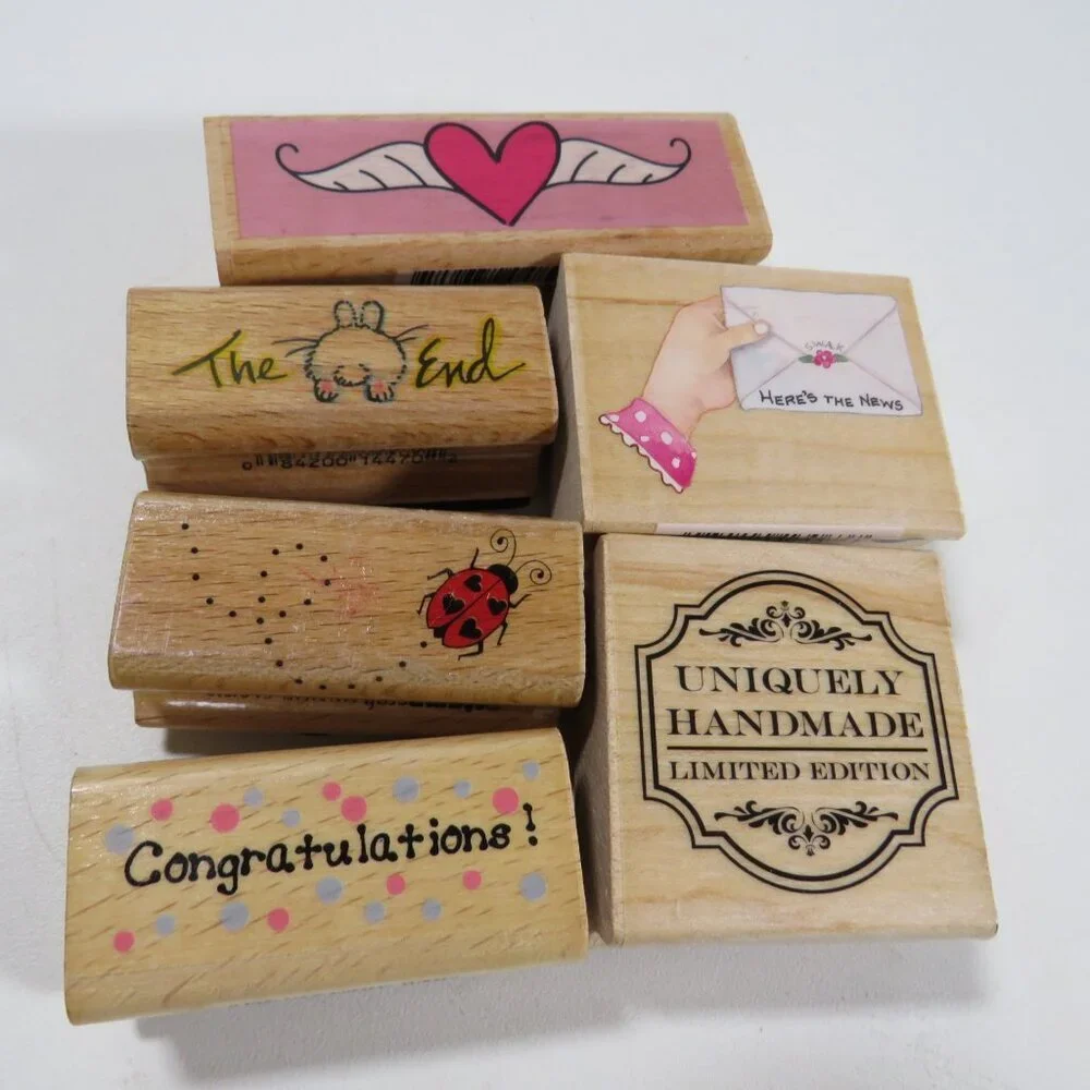 Rubber Stamps Wood Mounted (Fun Collection)